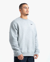 NIKE S&C MEN'S CREWNECK HEATHER GREY/BLACK